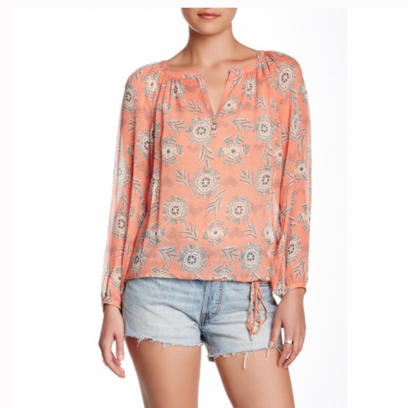 Lucky Brand Tops - Lucky Brand Rivera floral prints silk blouse